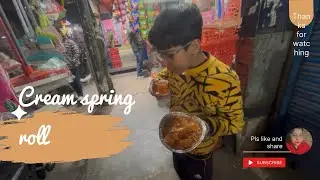 Aaj khaye bete ne cream spring roll