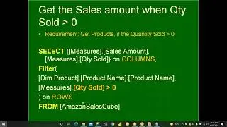 MSBI ( SSAS ) Session 11  MDX Filter Functions
