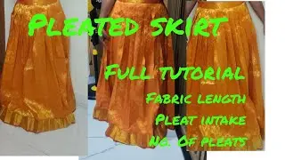 Pleated skirt making tutorial for beginner's ##pleated skirt making ##stitching 