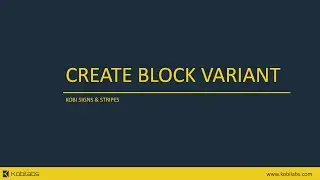 Kobi Signs & Stripes - Create Block Variant (Civil 3D, AutoCAD, BricsCAD)