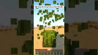 Minecraft: Automatic Cactus Farm | #shorts