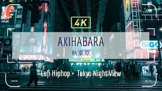 【4K】AKIHABARA Night View -  秋葉原 &times; Lofi Hiphop Relax BGM【Beautiful Japanese Cities】