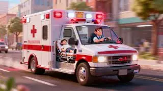 Ambulance Rescue Ride | Emergency Vehicles Nursery Rhymes & Kids Songs 🚑🚨