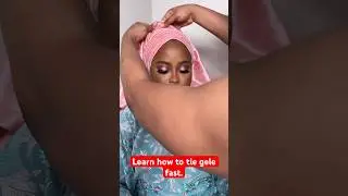 Learn how to tie gele in 1 minutes. I tied my Aunt&rsquo;s gele for a wedding and it came out beautiful.