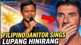 Filipino Janitor Sings Lupang Hinirang on AGT 🇵🇭 | Simon Cowell Fights Back Tears Emotional Audition