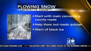 Lafayette County will clear county roads on Wednesday