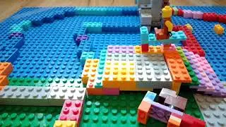Lego man vs cow mario kart part 2