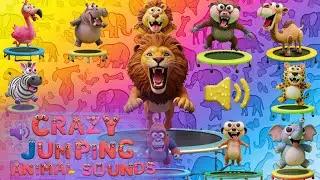 Jumping Safari Animal Sounds 🦁🐘 | Funny Trampoline Jungle Song 🎶🌌 | Zoo Animals Go Cosmic! 🌟