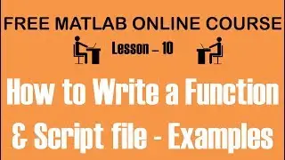 How to write function file - Lesson 10 | Free MATLAB online course 🔥 #FunctionMatlab