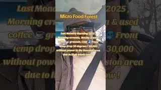 Last Monday 2025,  🥶 Front,Wind, 30,000 without 🔋 Houston area, Errands Mocha & used ☕️ grounds 