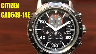 Citizen Brycen Black Leather Strap Watch CA0649-14E