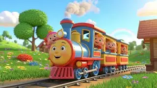 The Train on the Track Goes Choo Choo | Train Song for Kids | Nursery Rhymes & Songs for Children