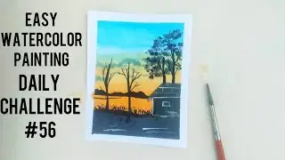 Easy Watercolour Painting Tutorial Water Reflection  Quick Art StepbyStep // Daily Challenge #56