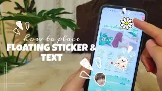 how to place floating stickers & text on homescreen tutorial with az screen recorder✨💡