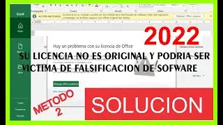 SU LICENCIA NO ES ORIGINAL / HAY UN PROBLEMA CON SU LICENCIA DE OFFICE 2022 METODO 2
