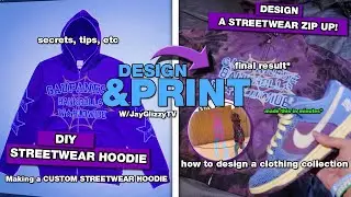 Making a CUSTOM STREETWEAR HOODIE AT HOME