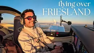 Flying over Friesland | Aquila A210 | ATC Audio