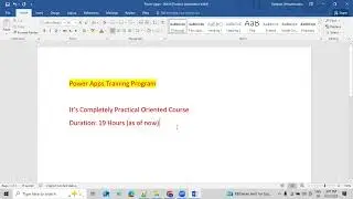 Practical Oriented Training Program On Power Apps in Telugu