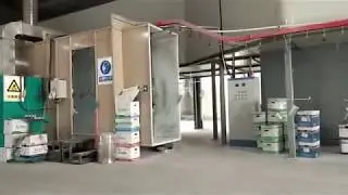 Powder Coating Line Gas Oven And Manual Booth HXRQ-JPL Gas Line