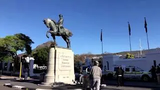South Africans protest colonial-era statue