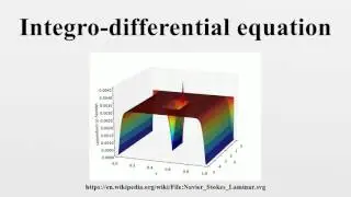 Integro-differential equation
