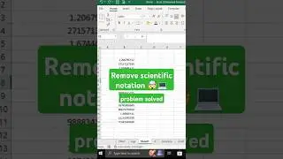 Remove scientific notation from Microsoft Excel #exceltricks #exceltipsandtricksinhindi