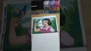Моя любимая Белоснежка. ❤️ #coloring #art #hachette