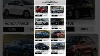 Top selling Sedans in July-2025.. #marutidzire #hondaamaze