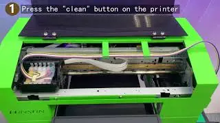 3.1.a Clean the print head to see if any waste ink is ejected(for 2019 dtg printer )