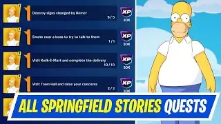 Fortnite Complete Springfield Stories or Found Quests - How to EASYLY Complete Simpsons Quest