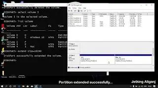 How can we Create Partition, Extend Partition & Delete Partition in Disk Through Command Prompt.
