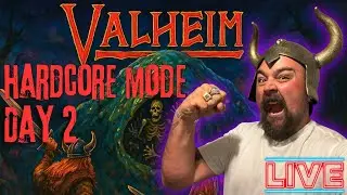 Valheim HARDCORE NO DEATH RUN LIVE DAY 2 #valheim #valheimgameplay #live