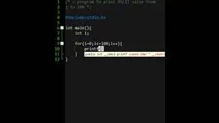 c program to print ascii code from 1 to 100 - c programming #shorts #ytshorts #coding #hashcoder