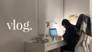 vlog | preparing for exams, study techniques, being productive, self care night