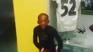 Corey Warner  - Canton Ohio hall of fame  meusem  getting his Ray  Lewis on...