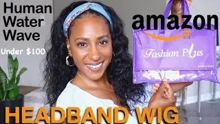 I TRIED A HEADBAND WIG FROM AMAZON |HUMAN HAIR WATER WAVE under $100