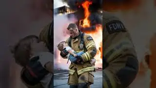 A Firefighter Rescued A Child From Fire! #rescuemission #childrescue #firerescue #viralshort