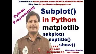Subplots in Matplotlib ||  Subplots in Python || Subplots with Matplotlib in Python || Subplot( )