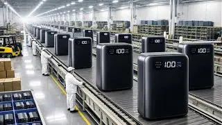 Inside a Power Bank Factory: Cell Spot Welding, BMS Testing & Fast-Charge QC