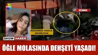 Rüzgara dayanamayan tabela devrildi!