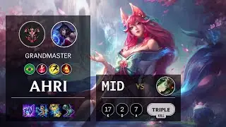 Ahri Mid vs Riven - BR Grandmaster Patch 10.24