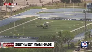 Miami-Dade fire rescue helicopter waits for shooting victims