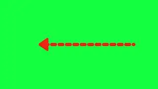 Red Dotted Animated Straight Line Arrow on Green Screen Background | 4K | ROYALTY FREE