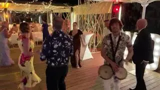 Pura Vida Ibiza Wedding DJ Saxophone and Bongos