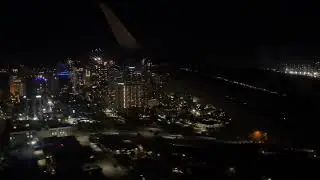 Stunning City Lights Landing San Diego | American A321