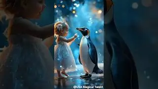 A Baby Fuses with a Penguin on AGT 😲 Magic ✨ #shortvideo #magic #americasgottalent #talent #agt #ai