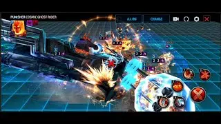 Punisher in Cosmic Ghost Rider suit skills preview | Marvel Future Fight