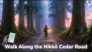 Sleep Story | A Walk Along the Nikkō Cedar Road (Black Screen)