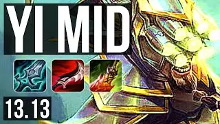 MASTER YI vs SYNDRA (MID) | 73% winrate, Quadra, 6 solo kills, Legendary | EUW Master | 13.13