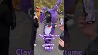 FNAF Withered Bonnie побеждает в конкурсе костюмов #costumecontest #fnaf #witheredbonnie #halloween